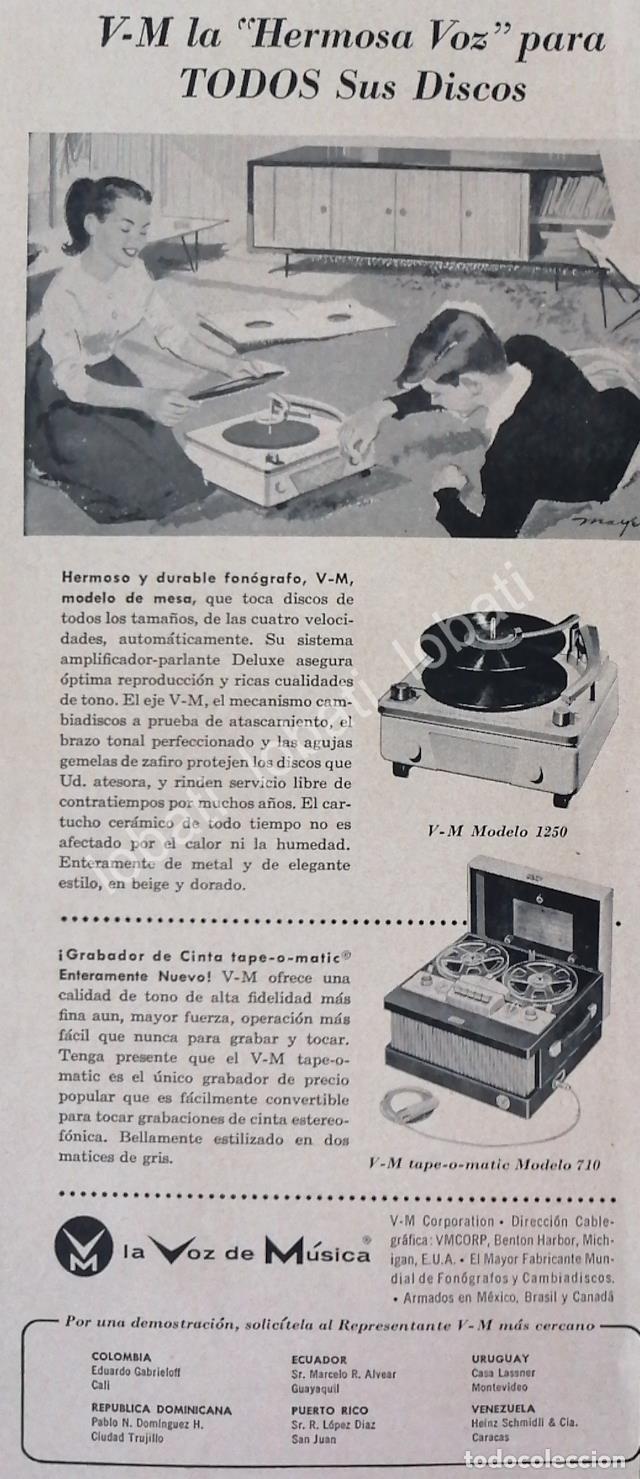 Poster collecting: CARTEL ANTIGUO ORIGINAL DE TOCA DISCOS VOICE OF MUSIC 1950s /160