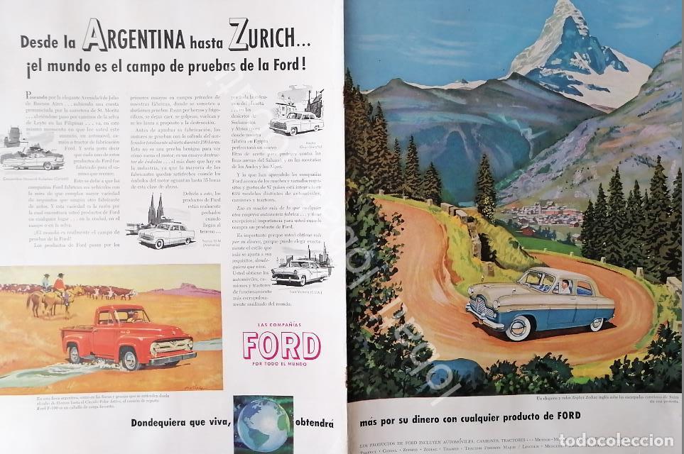 Colecionismo de cartazes: CARTEL ANTIGUO ORIGINAL DE AUTOS Y CAMIONES FORD 1955 /484
