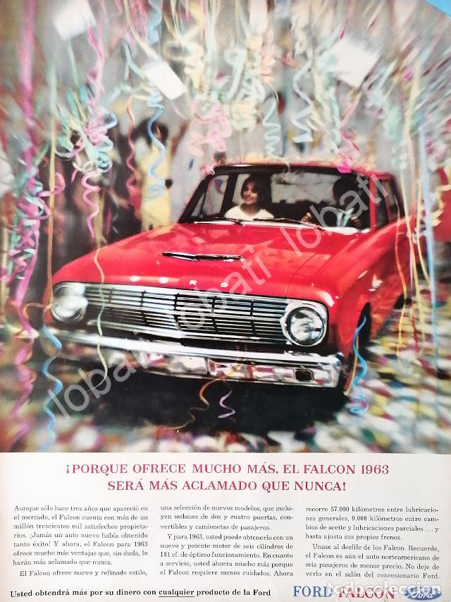 Colecionismo de cartazes: CARTEL ANTIGUO ORIGINAL DE AUTOS FORD FALCON 1963 /485