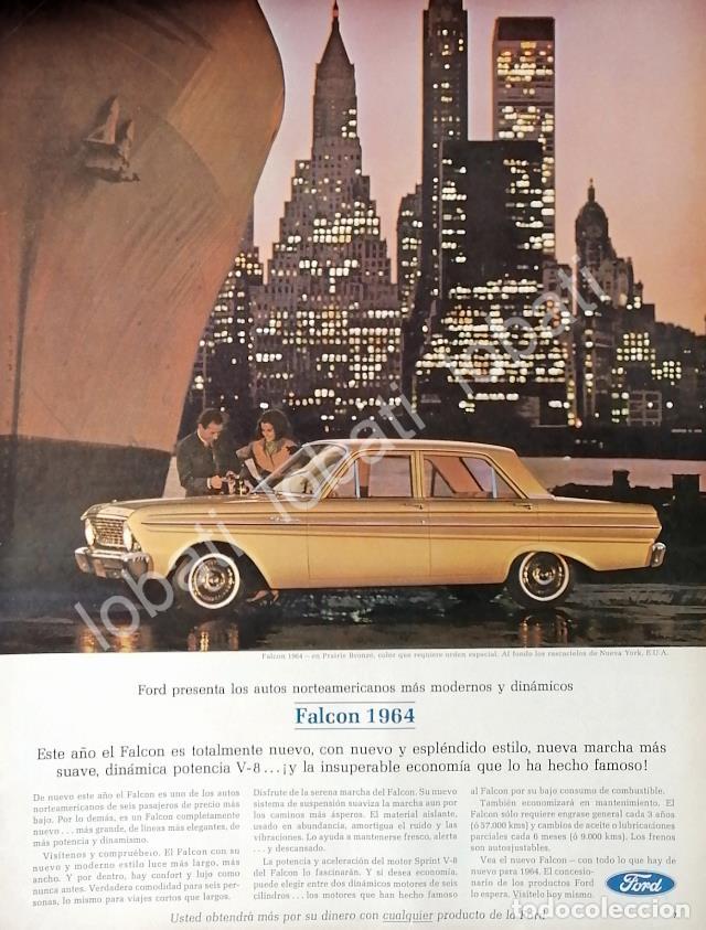 Colecionismo de cartazes: CARTEL ANTIGUO ORIGINAL DE AUTOS FORD FALCON 1964 /503