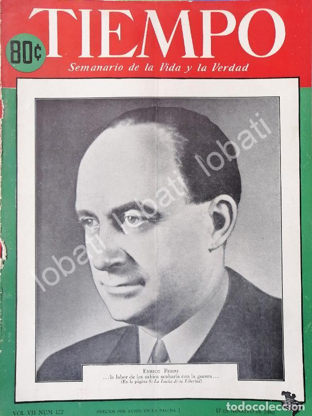 Collezionismo di affissi: PORTADA ANTIGUA ORIGINAL CON ENRICO FERMI 1945 /SGM / CTF