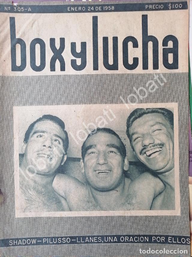Collezionismo di affissi: PORTADA ANTIGUA ORIGINAL BLACK SHADOW Y OTROS LUCHA LIBRE 1958