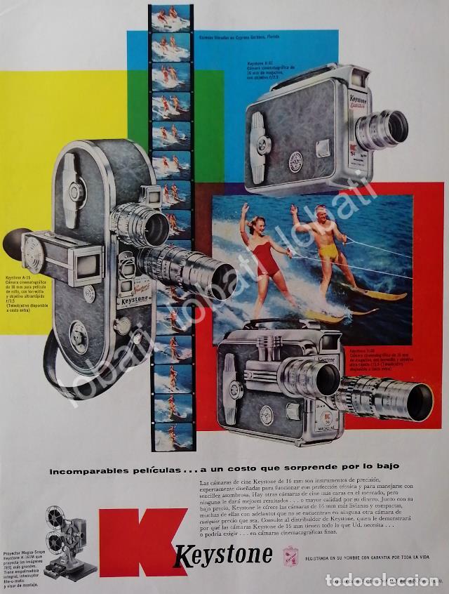 Collezionismo di affissi: CARTEL ANTIGUO ORIGINAL DE CAMARAS DE CINE 16mm KEYSTONE 1956 /1