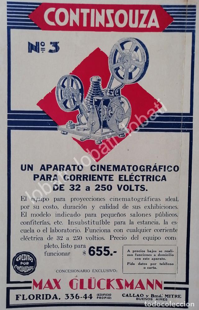 Collezionismo di affissi: CARTEL ANTIGUO ORIGINAL DE PROYECTORES CONTINSOUZA No 3 1929 /7