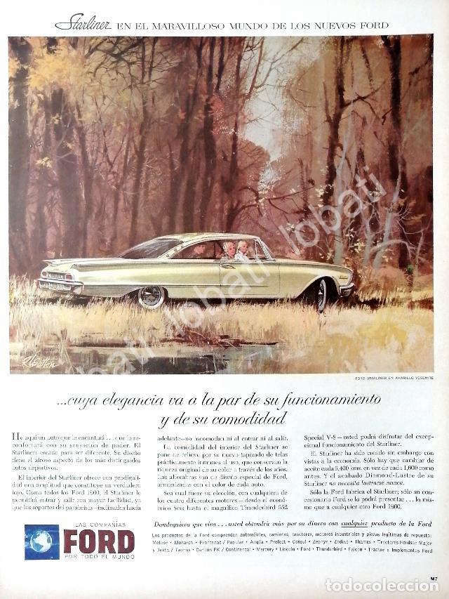 Collezionismo di affissi: CARTEL ANTIGUO ORIGINAL DE AUTOS FORD STARLINER 1960 / 510/ RARO