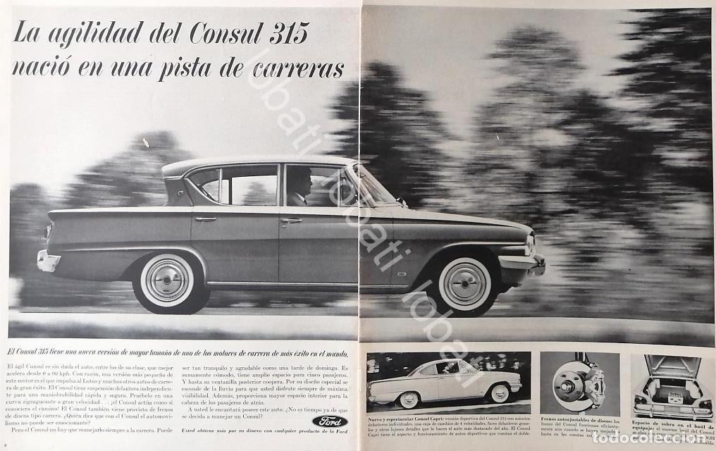 Collezionismo di affissi: CARTEL ANTIGUO ORIGINAL DE AUTOS FORD CONSUL 315 1961 ( CONSUL CLASSIC ) /522