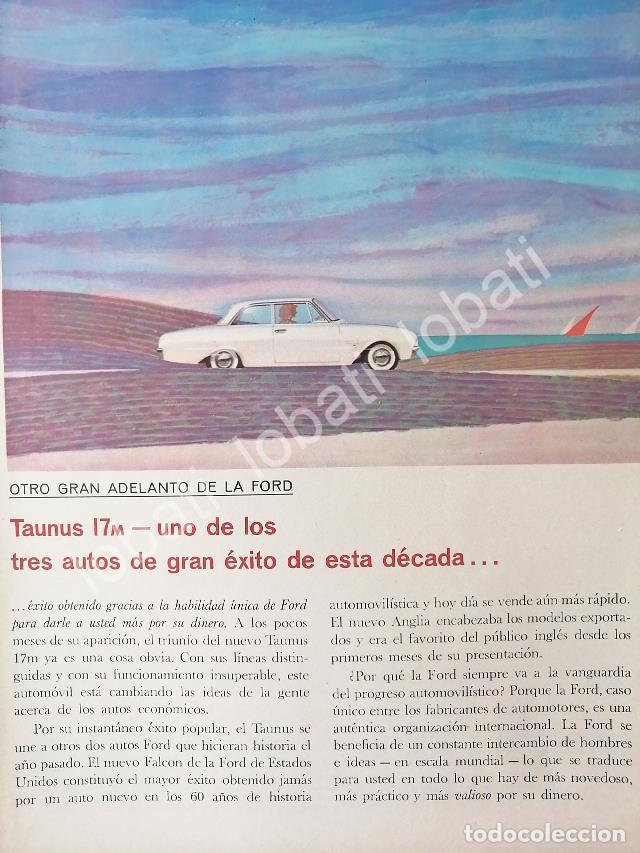 Collezionismo di affissi: CARTEL ANTIGUO ORIGINAL DE AUTOS FORD TAUNUS 17M 1962 /523
