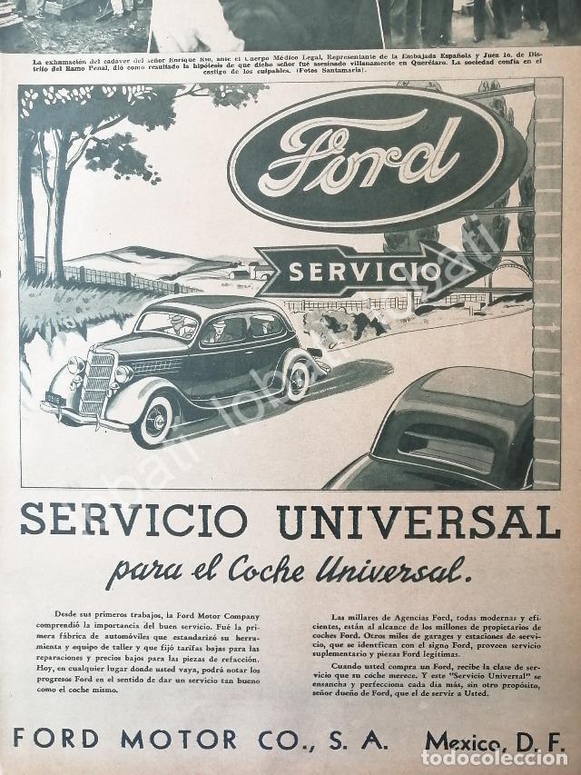 Sammeln von Plakaten: CARTEL ANTIGUO ORIGINAL DE AGENCIAS DE SERVICIO AUTOS FORD 1936 /550