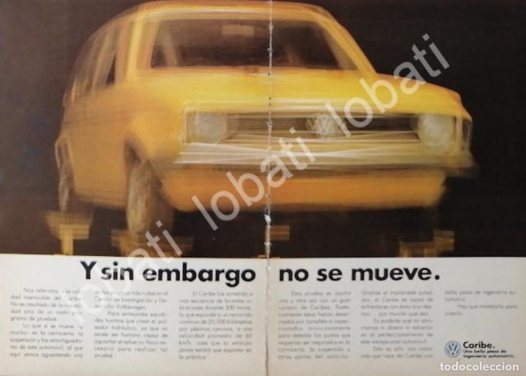 Poster collecting: CARTEL ANTIGUO ORIGINAL DE MINI CARTEL. AUTOS VOLKSWAGEN CARIBE 1979 /18