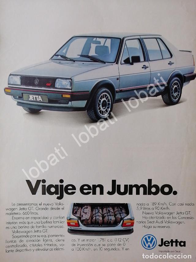Poster collecting: CARTEL ANTIGUO ORIGINAL DE AUTOS VOLKSWAGEN JETTA GT 1986 /29