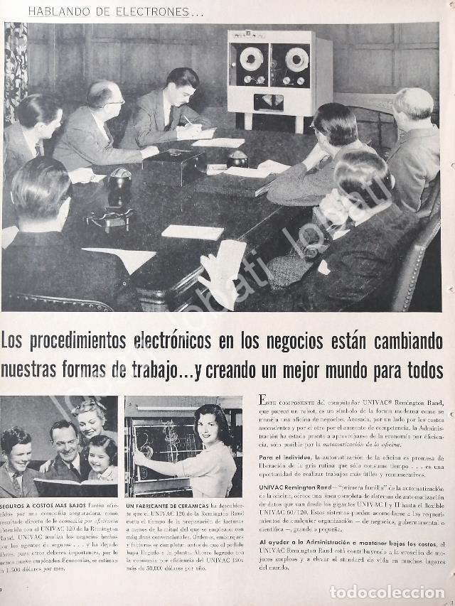 Poster collecting: CARTEL ANTIGUO ORIGINAL DE COMPUTADORA UNIVAC 120 DE REMINGTON RAND 1958 /311 OLDWARE