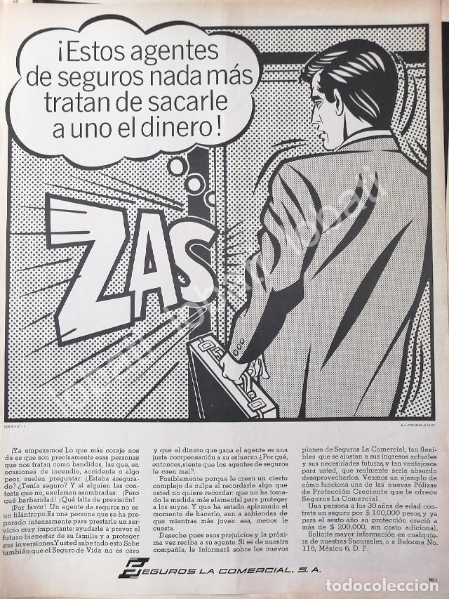 Poster collecting: CARTEL ANTIGUO ORIGINAL DE SEGUROS LA COMERCIAL 1967 /309