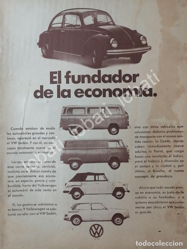 Poster collecting: CARTEL ANTIGUO ORIGINAL DE AUTOS VOLKSWAGEN VOCHO Y OTROS 1973 /38