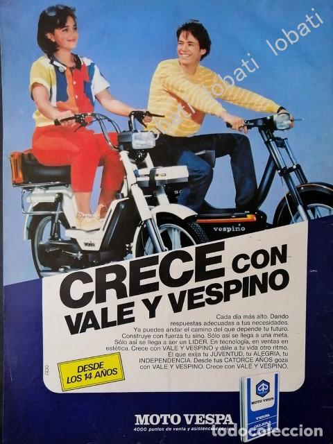 Coleccionismo de carteles: CARTEL ANTIGUO ORIGINAL DE MOTOCICLETAS VESPA VESPINO 1988