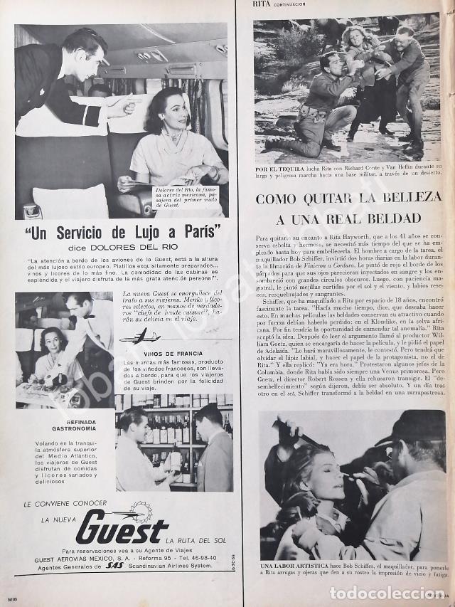 Poster collecting: CARTEL ANTIGUO ORIGINAL DE DOLORES DEL RIO Y AEROLINA GUEST 1959 /337