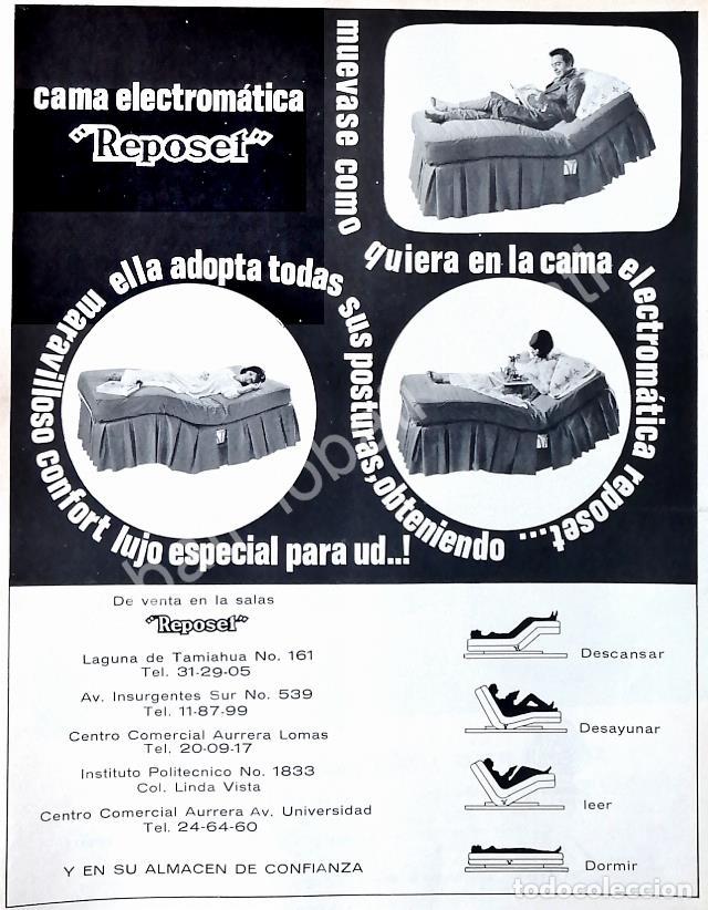Poster collecting: CARTEL ANTIGUO ORIGINAL DE CAMA RECLINABLE DE REPOSET MEXICO 1968 /343 SUPER RARO