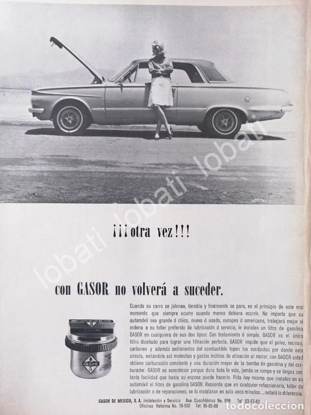 Poster collecting: CARTEL ANTIGUO ORIGINAL DE FILTROS DE GASOR DE MEXICO S.A 1964 /359 SUPER RARO 10+