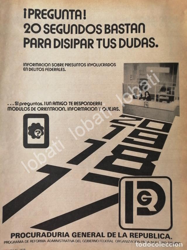 Coleccionismo de carteles: CARTEL ANTIGUO ORIGINAL DE PGR. PROCURADURIA GENERAL DE LA REPUBLICA 1981 /51