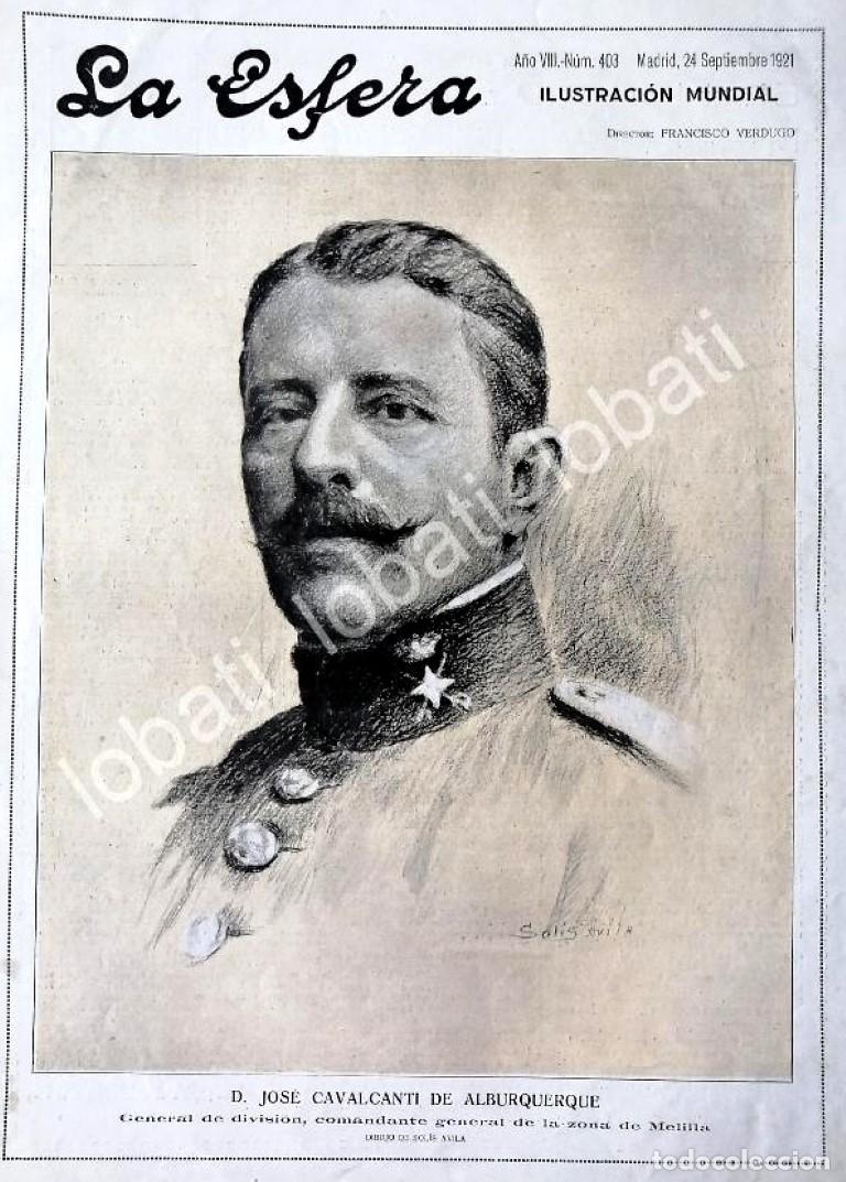 Coleccionismo de carteles: PORTADA ANTIGUA ORIGINAL GENERAL. JOSE CAVALCANTI , 1921 DUBUJO DE SOLIS AVILA. /MLT