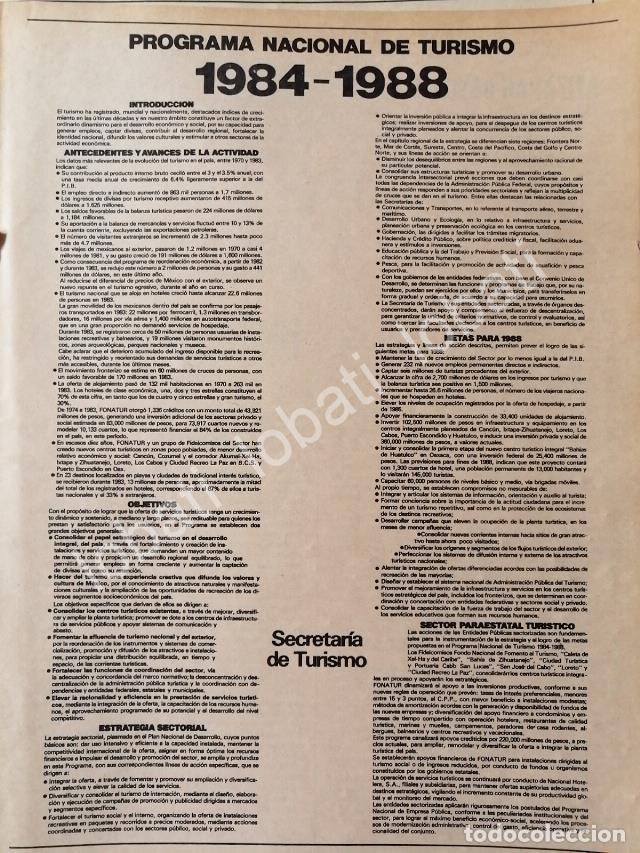 Coleccionismo de carteles: CARTEL ANTIGUO ORIGINAL DE CIRCULAR SECRETARIA DE TURISMO 1984 /72