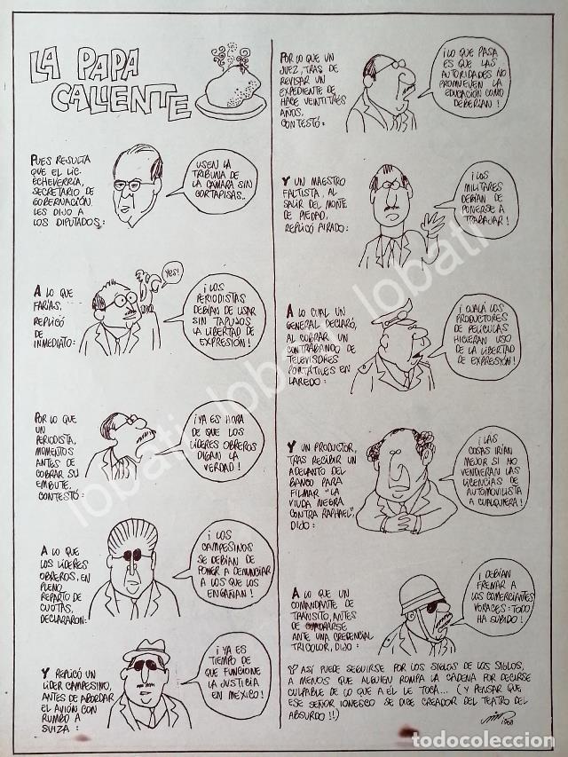 Poster collecting: CARTEL ANTIGUO ORIGINAL DE CARICATURA VINTAGE DE RIUS. POLITICOS 1968