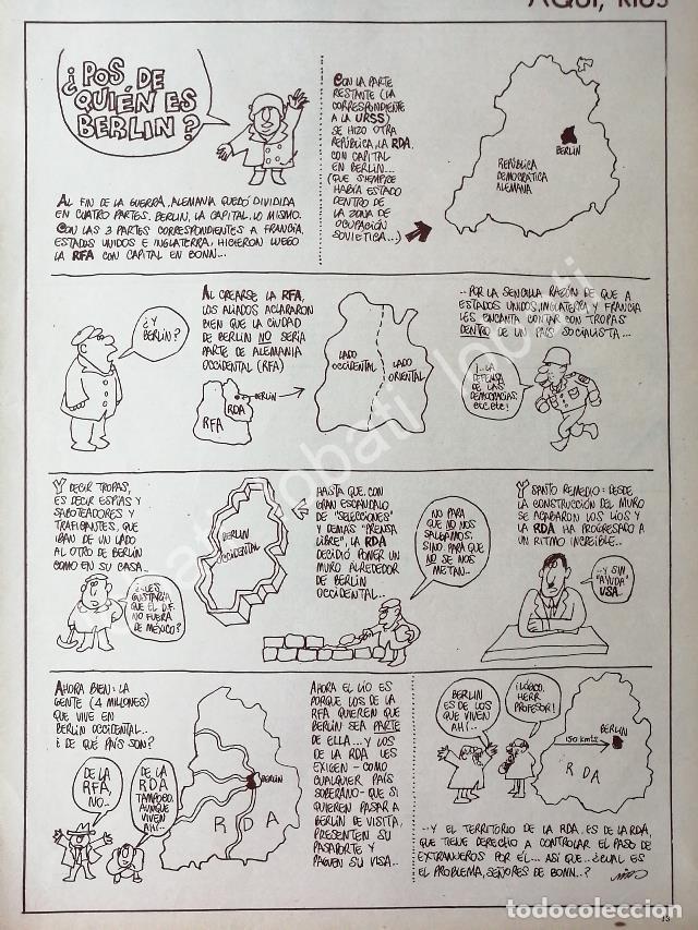 Poster collecting: CARTEL ANTIGUO ORIGINAL DE CARICATURA VINTAGE DE RIUS. EVENTOS DE BERLON 1966
