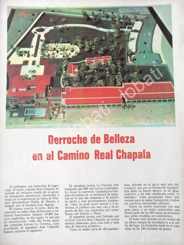 Collectionnisme d'affiches: CARTEL ANTIGUO ORIGINAL DE HOTEL CAMINO REAL, CHAPALA, GUADALAJARA 1970 /428
