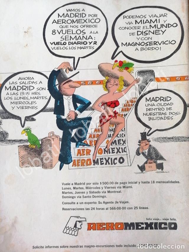 Collectionnisme d'affiches: CARTEL ANTIGUO ORIGINAL DE AEROLINAS AEROMEXICO DIBUJO DE ABEL QUEZADA 1973 /434