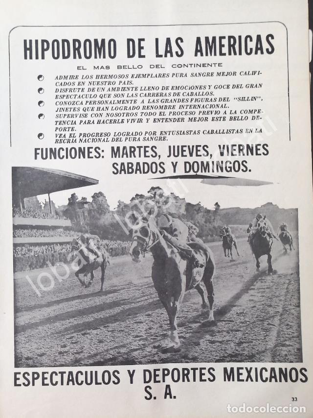 Collectionnisme d'affiches: CARTEL ANTIGUO ORIGINAL DE HIPODROMO DE LAS AMERICAS 1970s /451