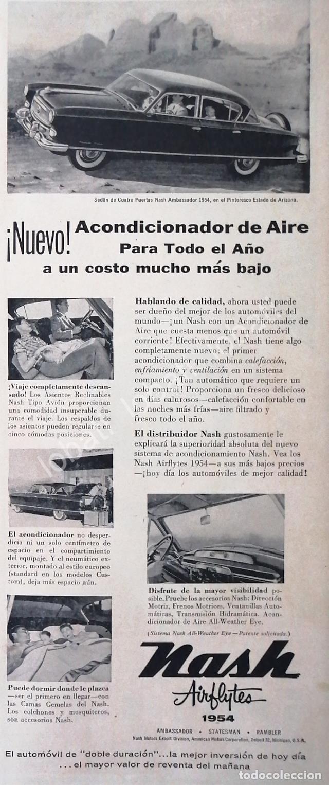 Collectionnisme d'affiches: CARTEL ANTIGUO ORIGINAL DE AUTOS NASH SEDAN 1954 /196