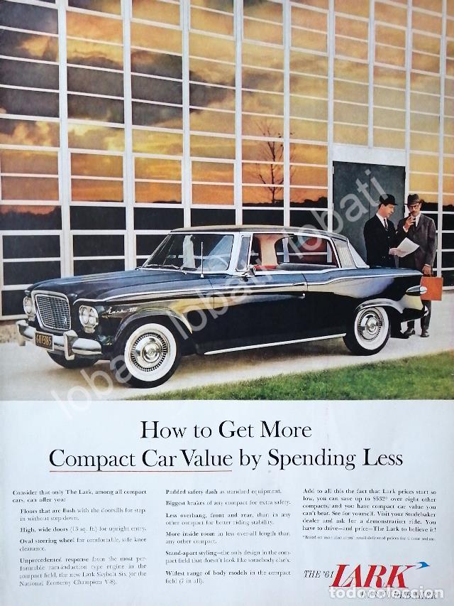 Sammeln von Plakaten: CARTEL ANTIGUO ORIGINAL DE AUTOS STUDEBAKER LARK 1961 /202