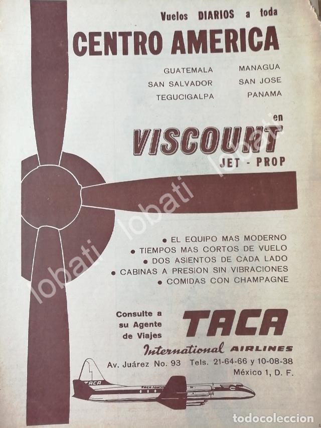 Sammeln von Plakaten: CARTEL ANTIGUO ORIGINAL DE AEROLINEAS TACA ( AVIANCA ) 1960s /465