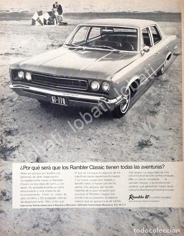 Sammeln von Plakaten: CARTEL ANTIGUO ORIGINAL DE AUTOS AMERICAN RAMBLER CLASSIC 770 1967 /211