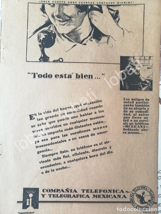 Sammeln von Plakaten: CARTEL ANTIGUO ORIGINAL DE CIA. TELEFONICA Y TELEGRAFICA DE MEXICO S.A 1931 /490