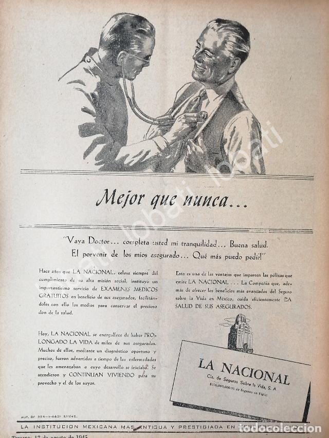 Sammeln von Plakaten: CARTEL ANTIGUO ORIGINAL DE COMPA&Ntilde;IA DE SEGUROS LA NACIONAL 1945 /171