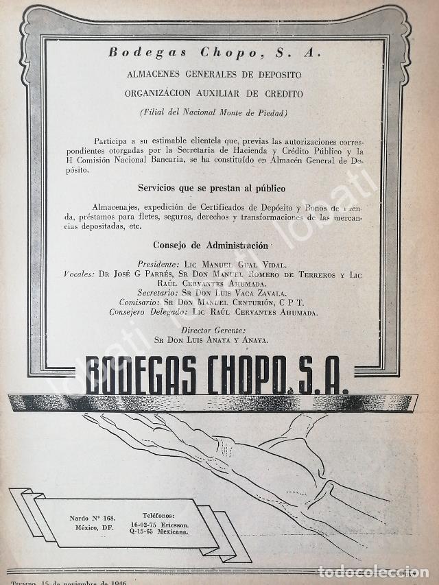 Sammeln von Plakaten: CARTEL ANTIGUO ORIGINAL DE TIENDA. BODEGAS CHOPO S.A (MONTE DE PIEDAD ) 1946 /498