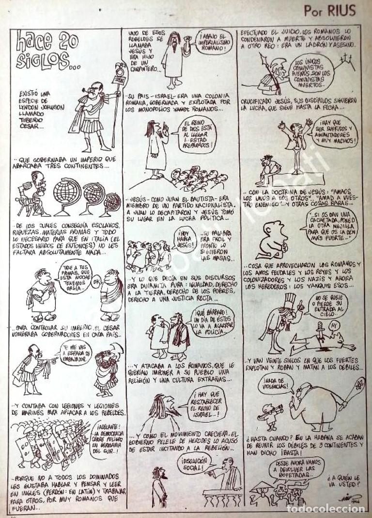 Sammeln von Plakaten: CARTEL ANTIGUO ORIGINAL DE CARICATURA VINTAGE. RIUS. HACE 20 SIGLOS 1966