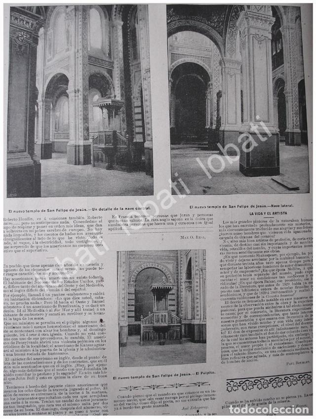 Sammeln von Plakaten: CARTEL ANTIGUO ORIGINAL DE INAUGURACION TEMPLO SAN FELIPE DE JESUS CDMX 1897 /RLG