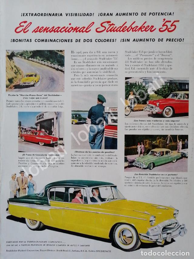 Sammeln von Plakaten: CARTEL ANTIGUO ORIGINAL DE AUTOS STUDEBAKER 1955 /245