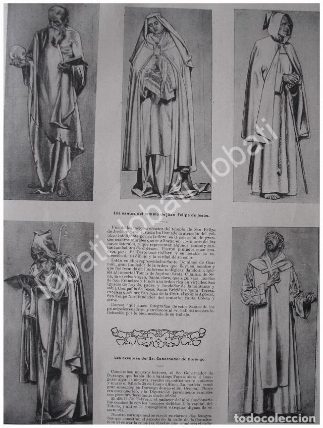 Sammeln von Plakaten: CARTEL ANTIGUO ORIGINAL DE PINTURAS DE SAN FELIPE DE JESUS DE BARTOLOME GALLOTTI EN MEXICO 1897