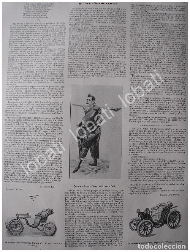 Sammeln von Plakaten: CARTEL ANTIGUO ORIGINAL DE CLOWN EL PAYASO CUMPLE 15 A&Ntilde;OS 1897 Y OTRAS NOTAS