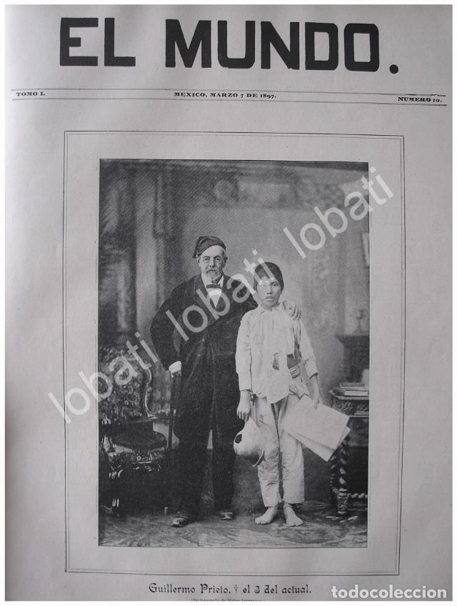 Sammeln von Plakaten: PORTADA ANTIGUA ORIGINAL 1897 MUERE GUILLERMO PRIETO