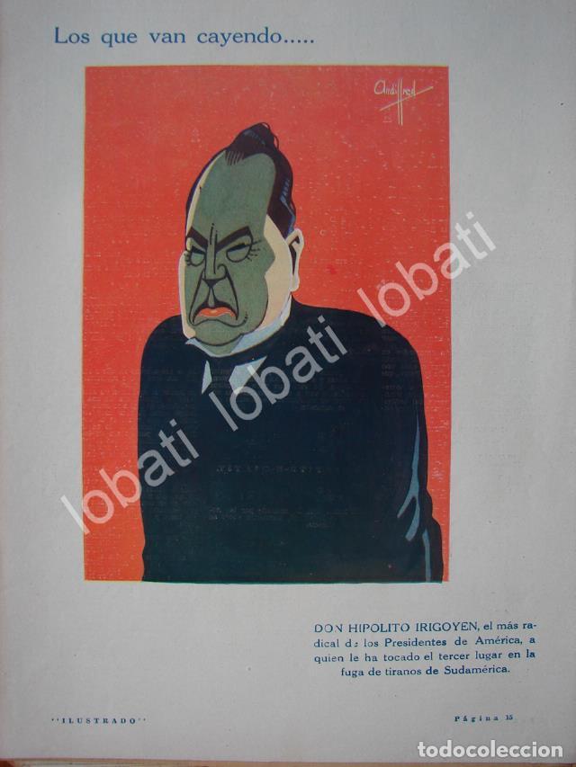 Sammeln von Plakaten: CARTEL ANTIGUO ORIGINAL DE CARICATURA VINTAGE DE HIPOLITO IRIGOYEN POR: ANDRES AUDIFFRED 1930 PLT