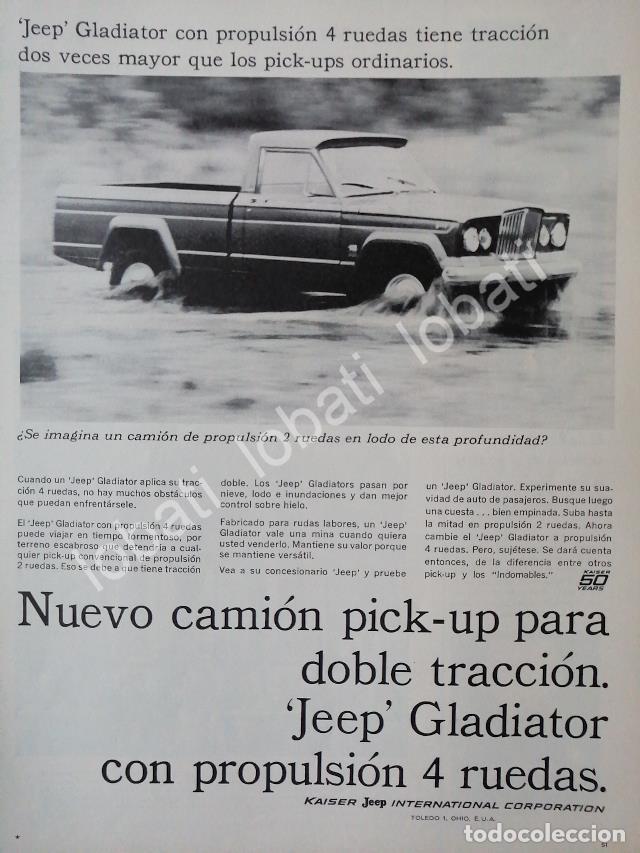 Sammeln von Plakaten: CARTEL ANTIGUO ORIGINAL DE AUTOS PICKUP JEEP GLADIATOR 1963 /266 RARO