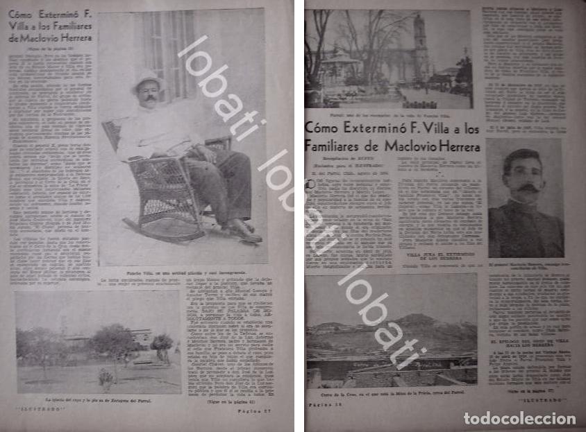 Sammeln von Plakaten: CARTEL ANTIGUO ORIGINAL DE COMO EXTERMINO PANCHO VILLA A FAMILIARES DE MACLOVIO HERRERA 1934