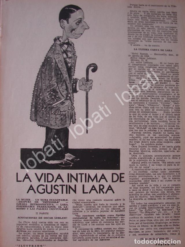 Sammeln von Plakaten: CARTEL ANTIGUO ORIGINAL DE LA VIDA INTIMA DE AGUSTIN LARA 1934 / FEP