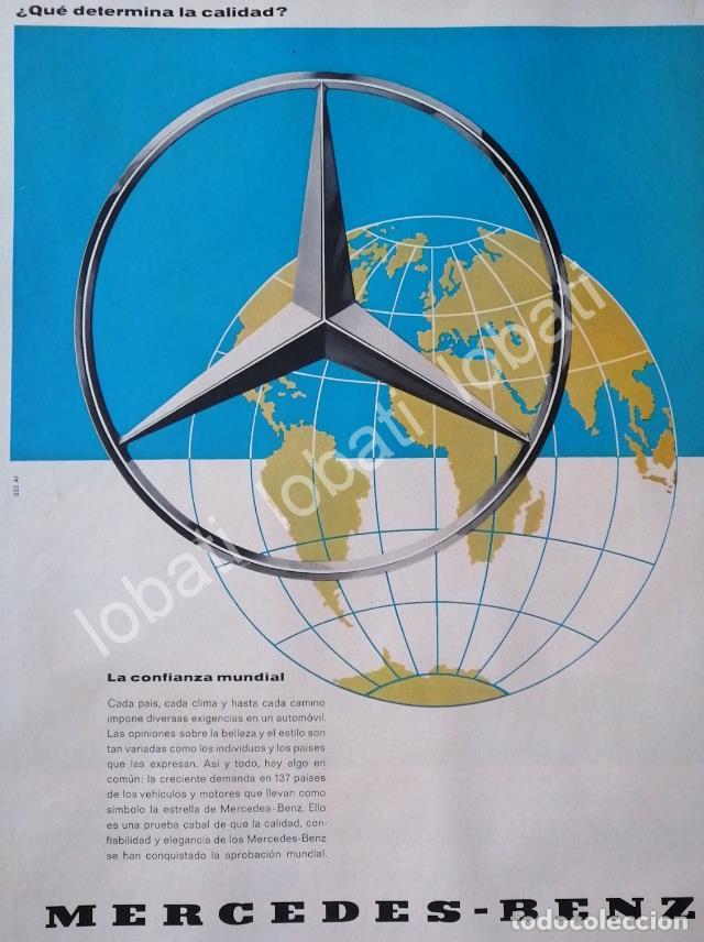 Sammeln von Plakaten: CARTEL ANTIGUO ORIGINAL DE AUTOS MERCEDES BENZ 1950s /275