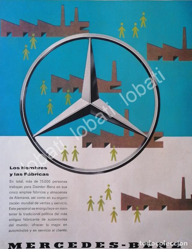 Sammeln von Plakaten: CARTEL ANTIGUO ORIGINAL DE AUTOS MERCEDES BENZ 1950s /276