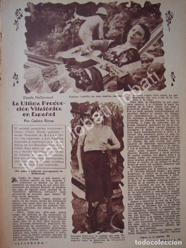 Sammeln von Plakaten: CARTEL ANTIGUO ORIGINAL DE LA ACTRIZ CARMEN CASTILLO & CARMEN GUERRERO EN HOLLYWOOD 1931 / FEP