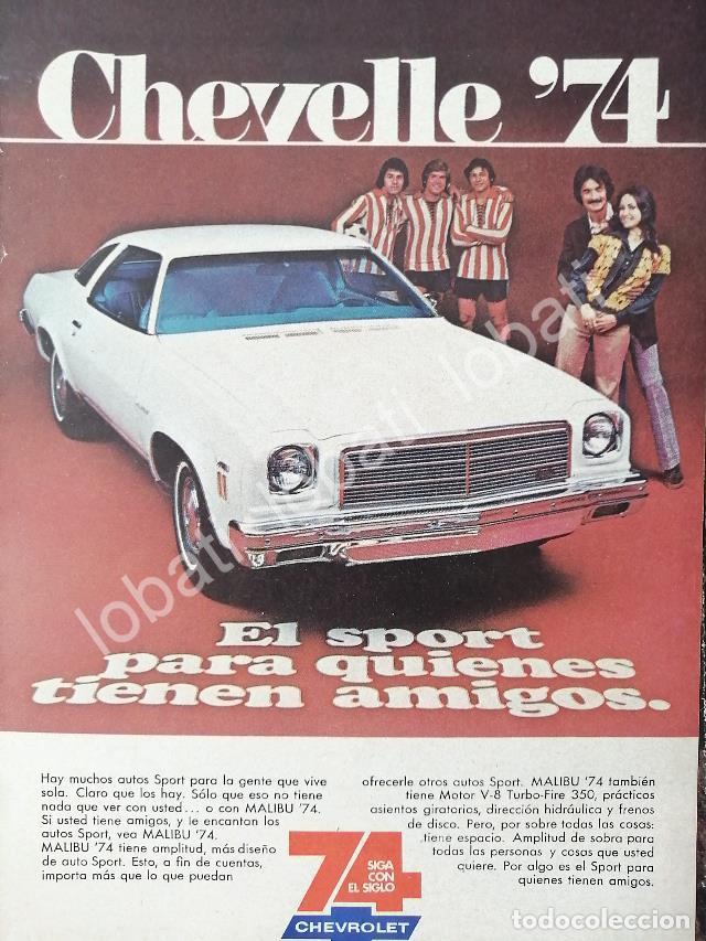 Sammeln von Plakaten: CARTEL ANTIGUO ORIGINAL DE MINI CARTEL AUTOS CHEVROLET CHEVELLE 1974/559